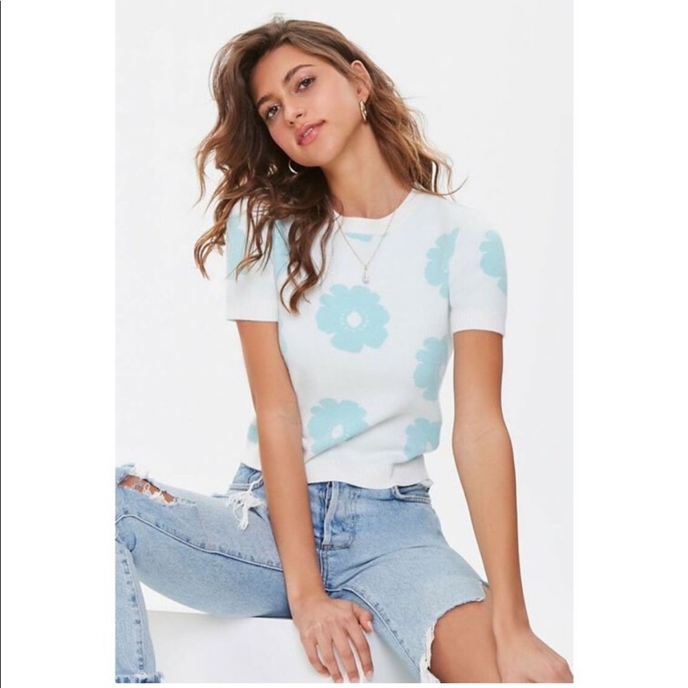 Forever 21 Floral Brushed Knit Top - NWT - S